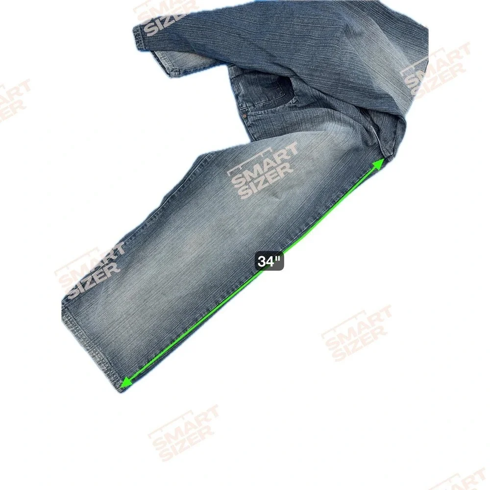 Y2K VTG Pelle Pelle Mens Jeans Dark Wash Leather Pocket Relaxed Fit Size‎ 40x34